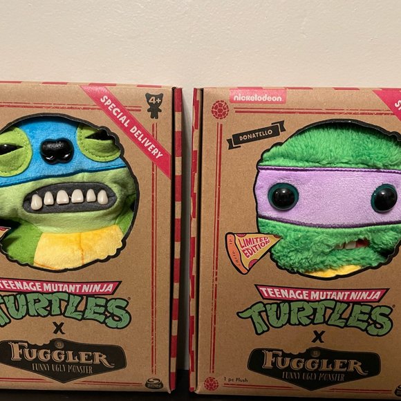 NEW LIMITED EDITION Fuggler Teenage Mutant Ninja Turtles Leonardo & Donatello 9" - Picture 2 of 5